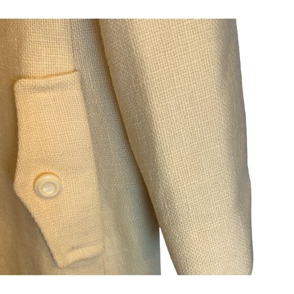 Womens Size Large Yellow Winter Classic  Outerwear Wool Blend Casual Long Coat - Picture 7 of 14